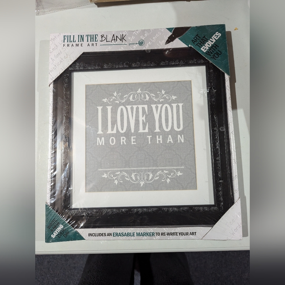 Brand New I Love You More Than Frame Art